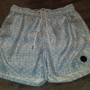 Indigenous freedom for the people surf mentality swim trunks, size medium